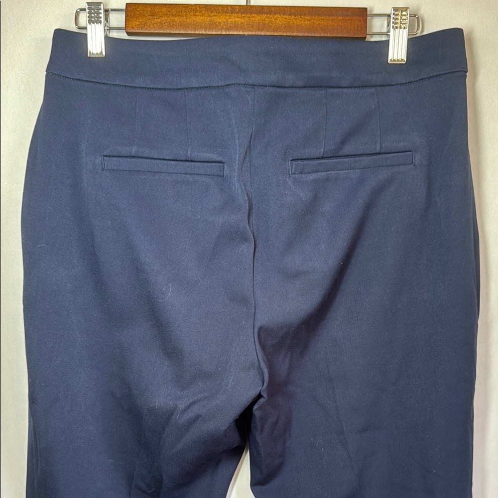 Ann Taylor LOFT Navy Sailor Pants Gold Buttons Straight Leg Crop Size 6 Petite - Picture 4 of 4